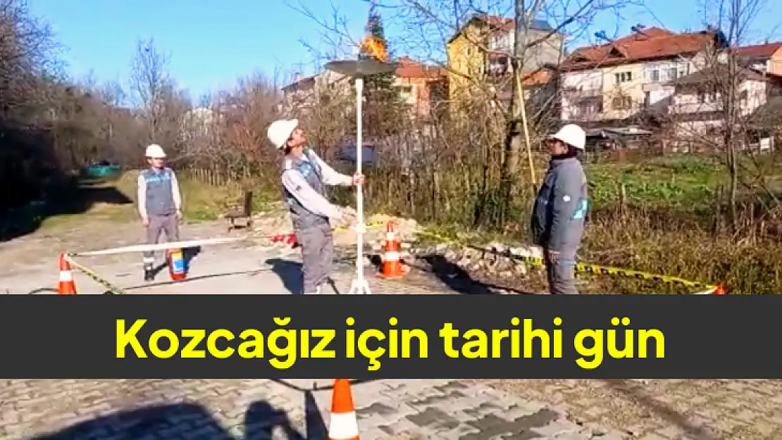 Kozcağız'a ilk doğalgaz verildi