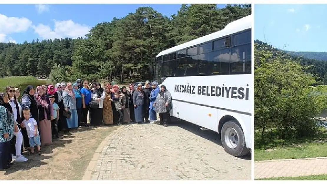 Kozcağız'da çocuklar havuzda, bayanlar gezide