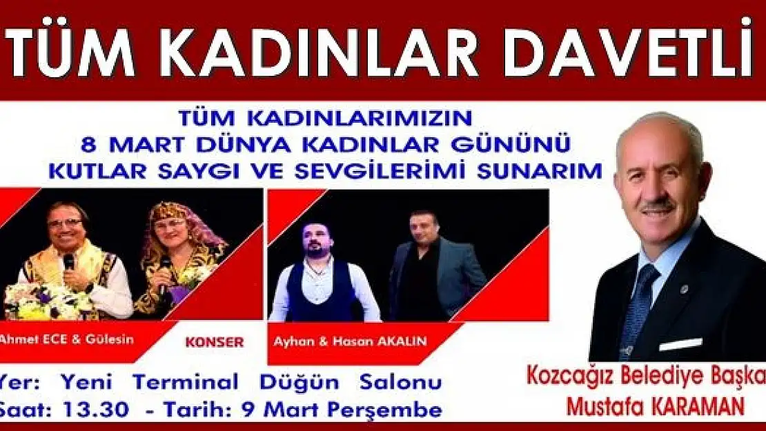 Kozcağız'da kadınlar günü kutlanacak