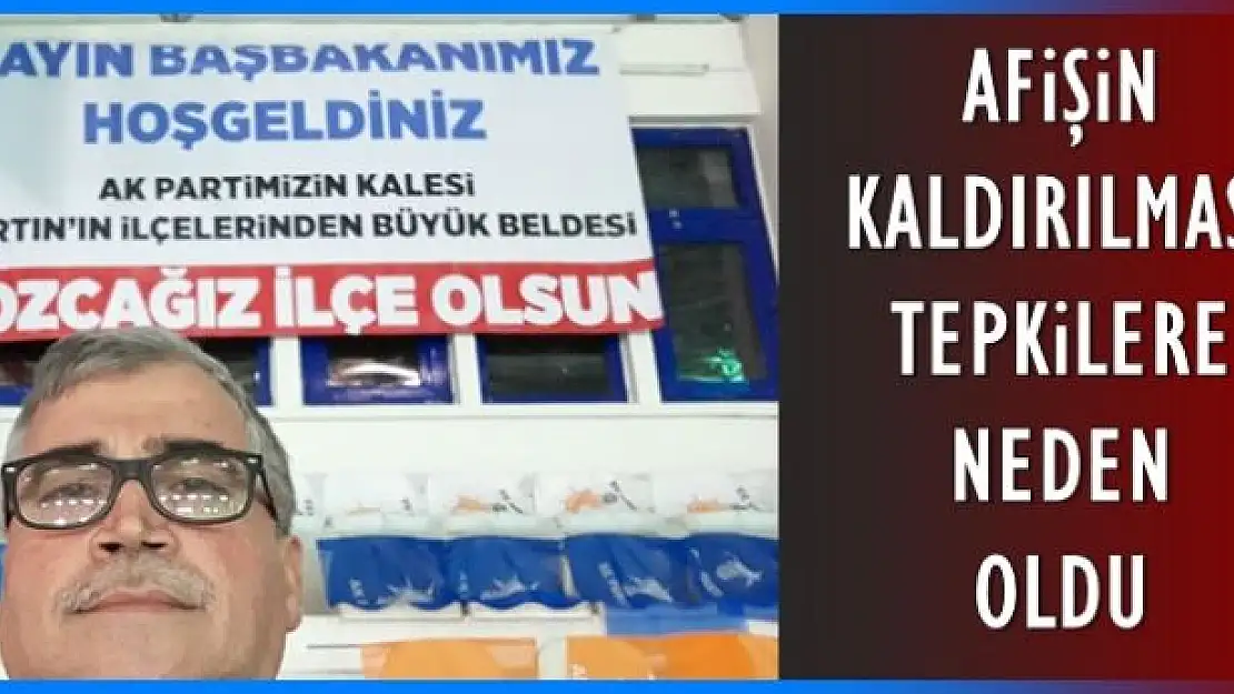 Kozcağız İlçe olsun pankartı büyük ses getirdi