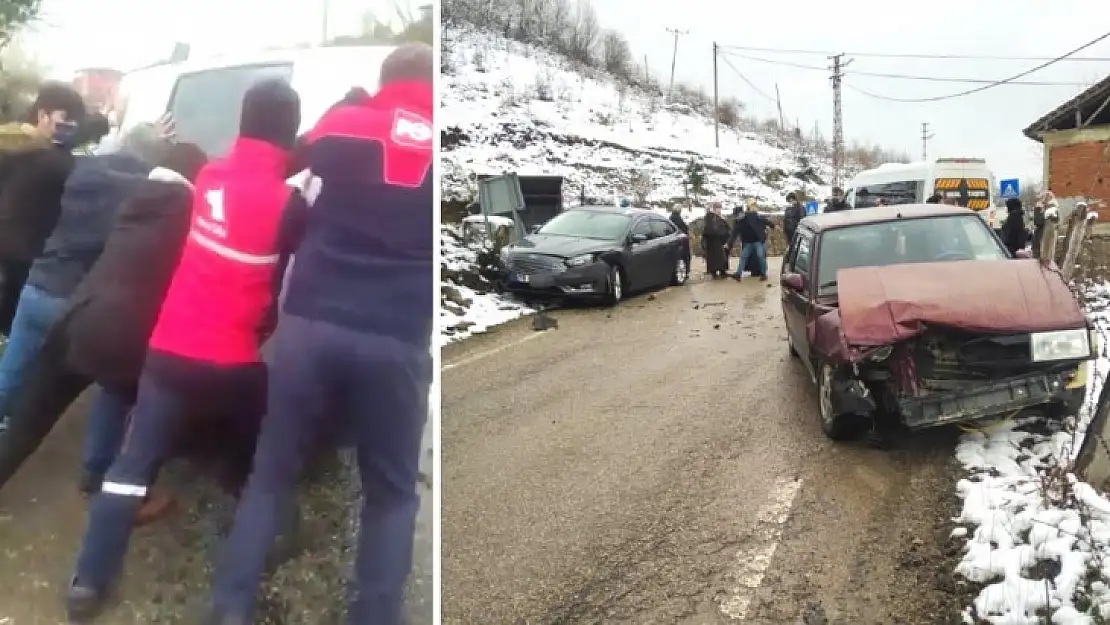 Kozcağız ve Hasankadı yolunda kaza