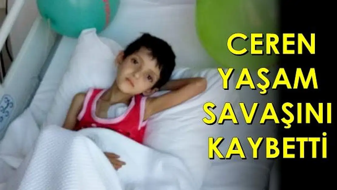 Küçük Ceren Yaşam savaşını kaybetti