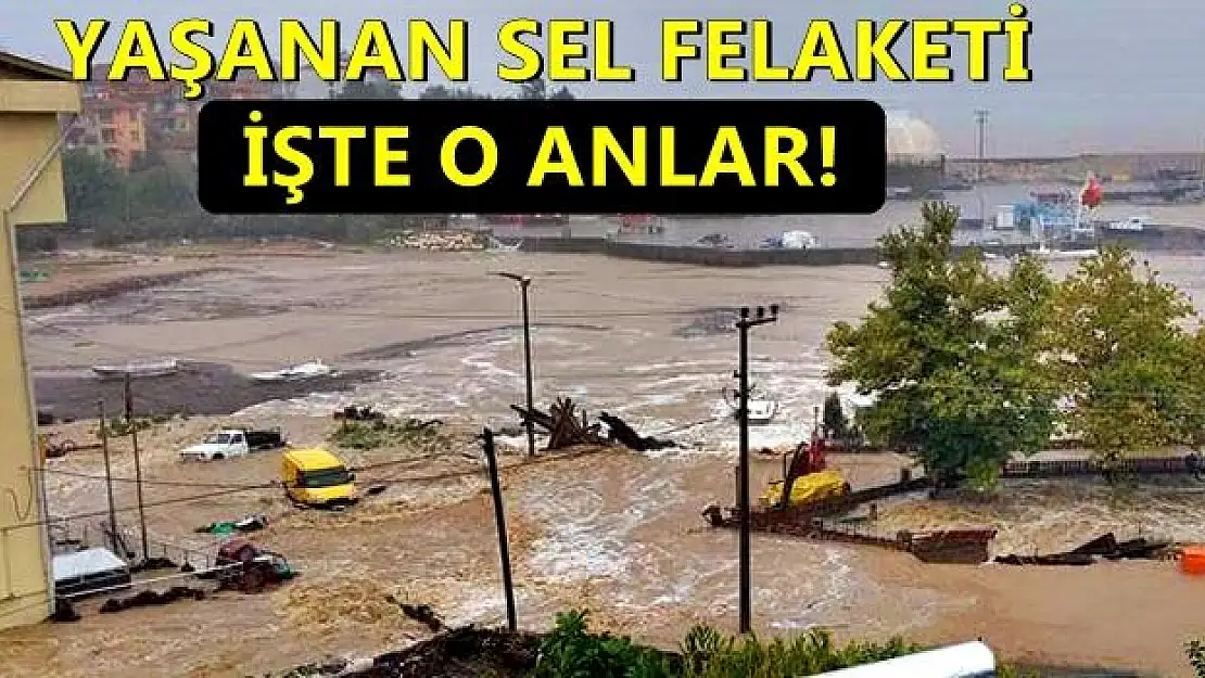 Kurucaşile'deki sel felaketi böyle görüntülendi