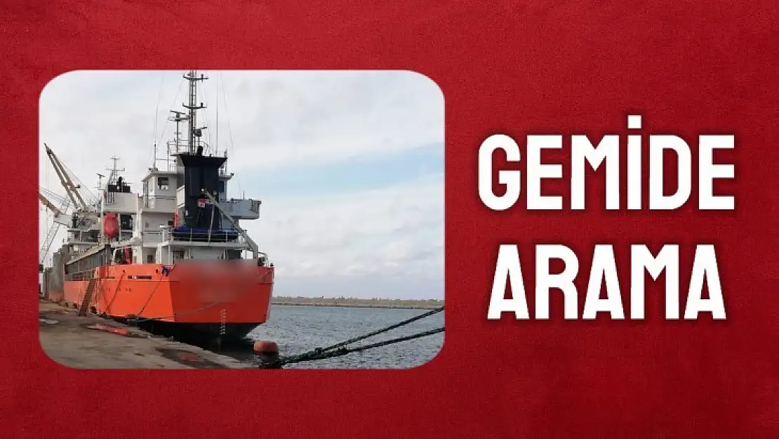 Limana yanaşan gemide arama