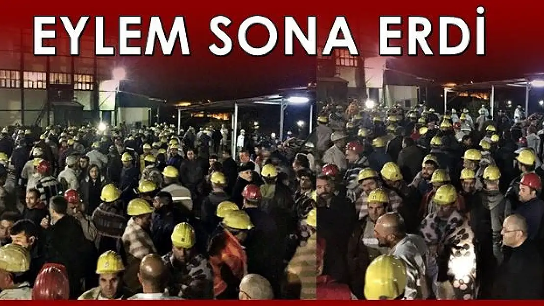 Madencilerin eylemi sona erdi