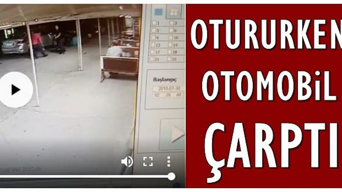Masada oturan baba ile oğluna otomobil böyle çarptı