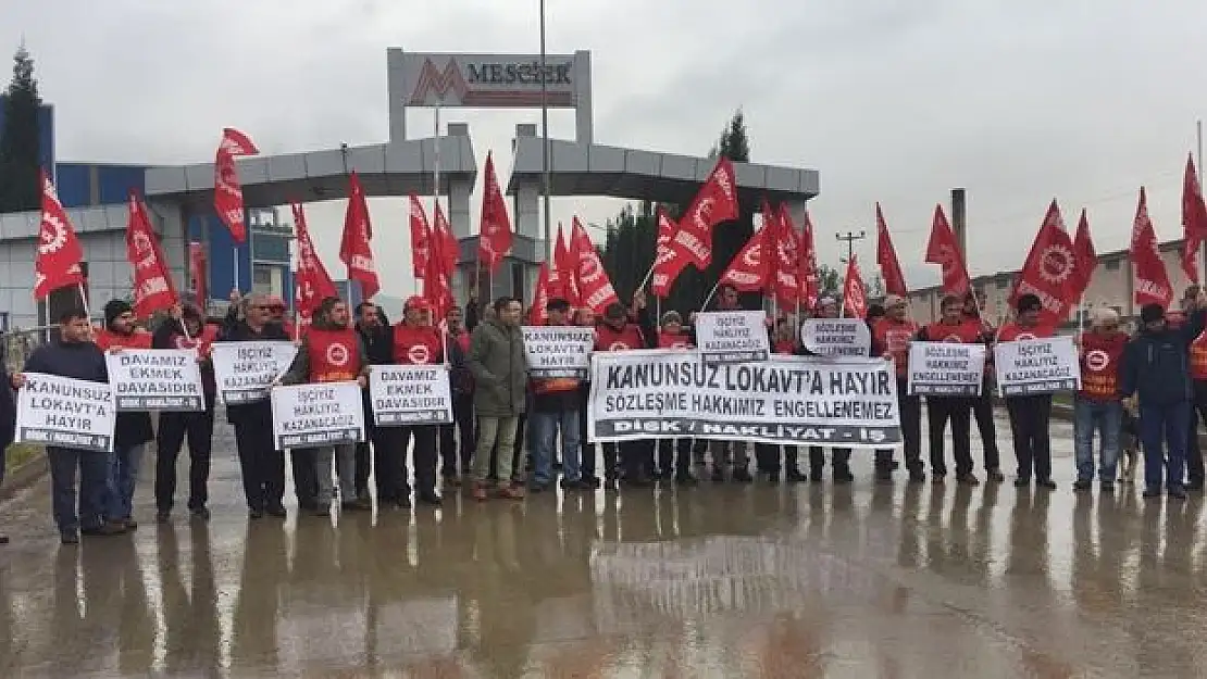 Mescier önünde eylem yaptılar