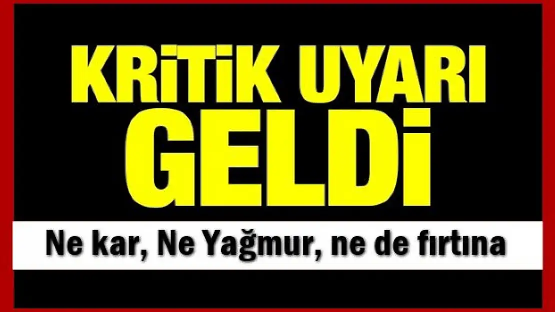 Meteoroloji Bartın için uyarı verdi