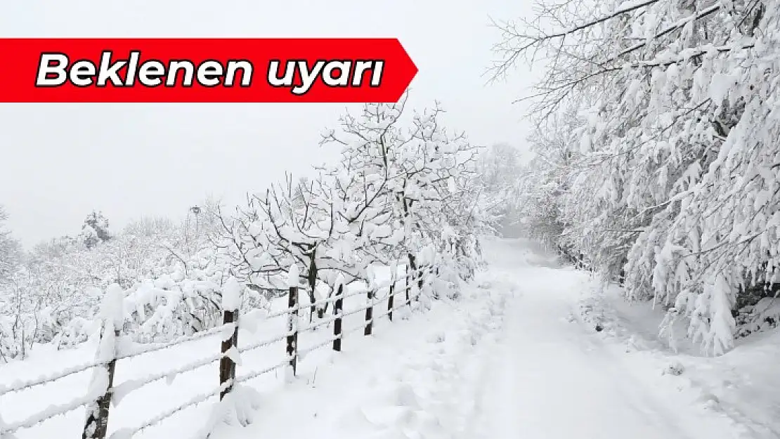 Meteorolojiden kar uyarısı geldi