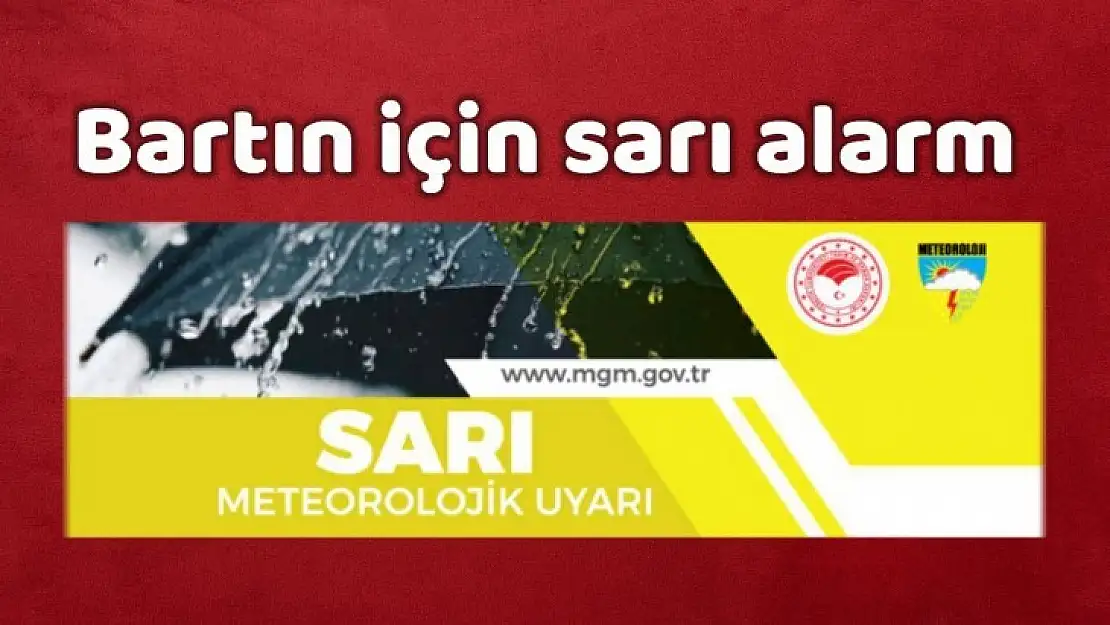 Meteorolojiden sarı alarm