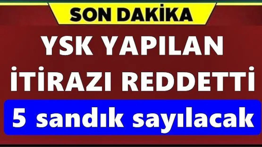 Mhp'nin itirazını YSK reddetti