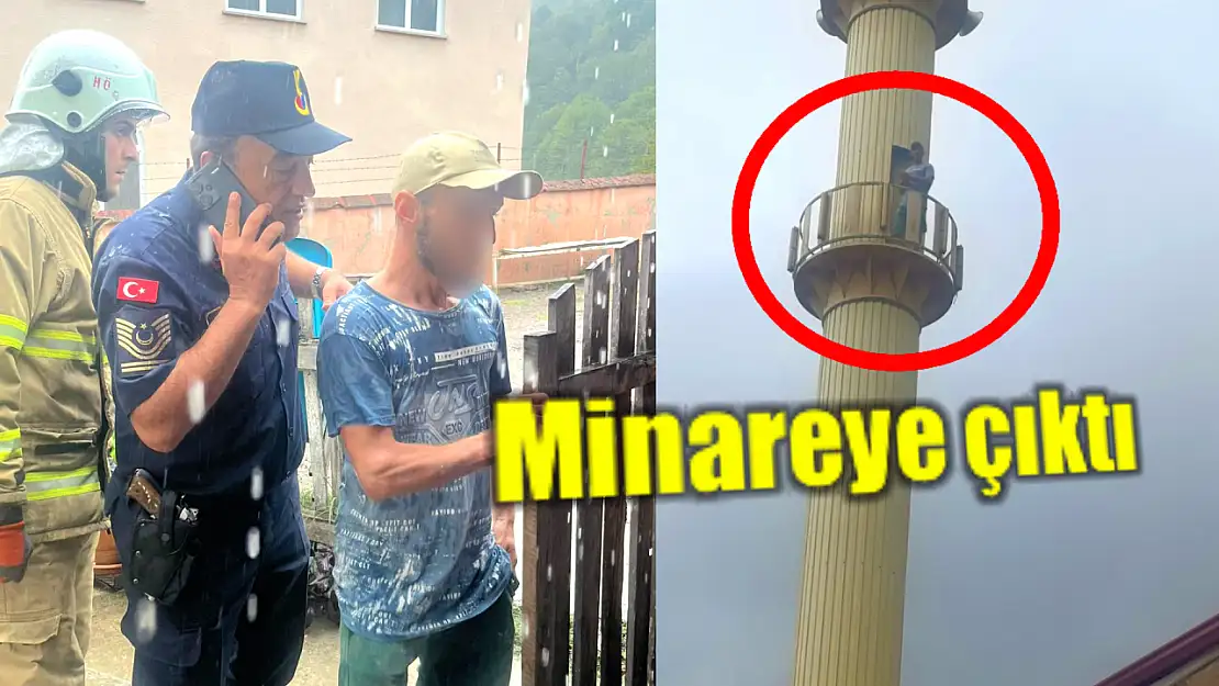 Minareye çıktı, valiyi istedi