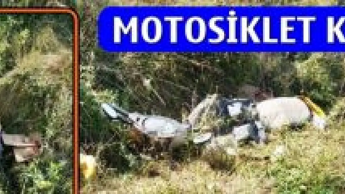 Motosiklet kanala yuvarlandı, 2 yaralı
