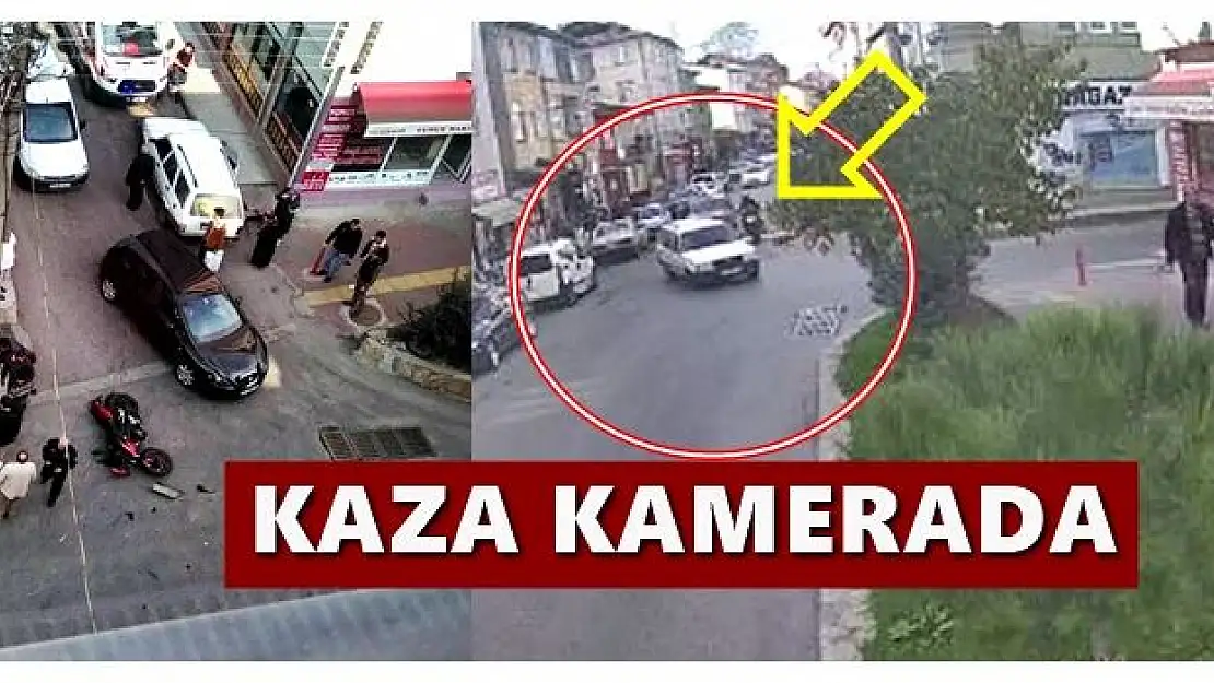 Motosiklet kazası kamerada