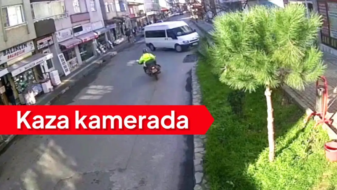 Motosiklet kazası kamerada!