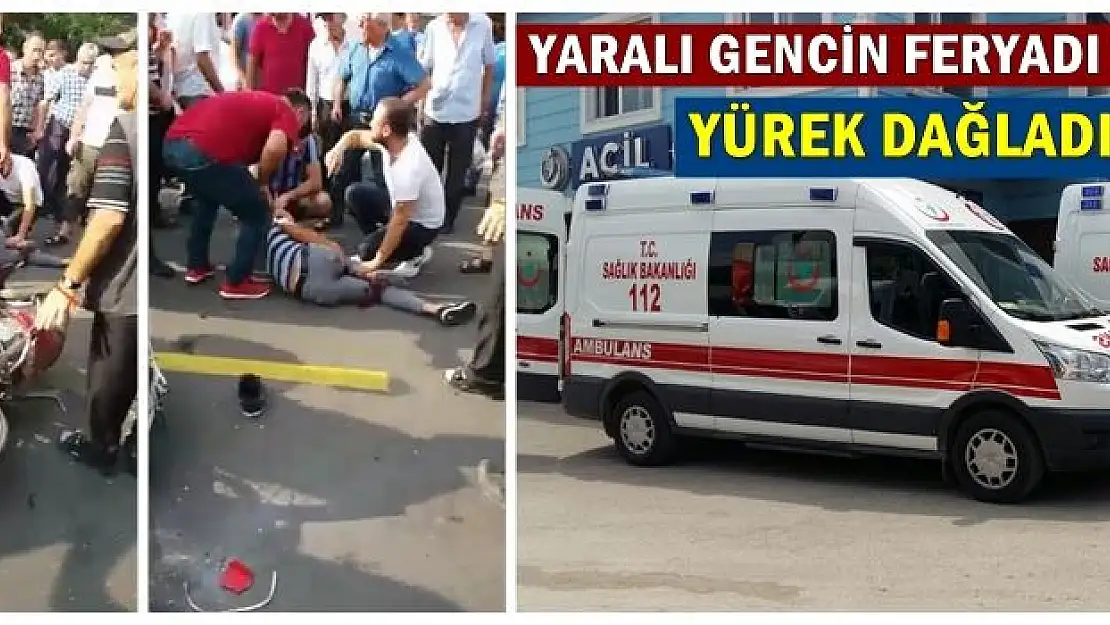 Motosiklet kazasında bacağından yaralandı