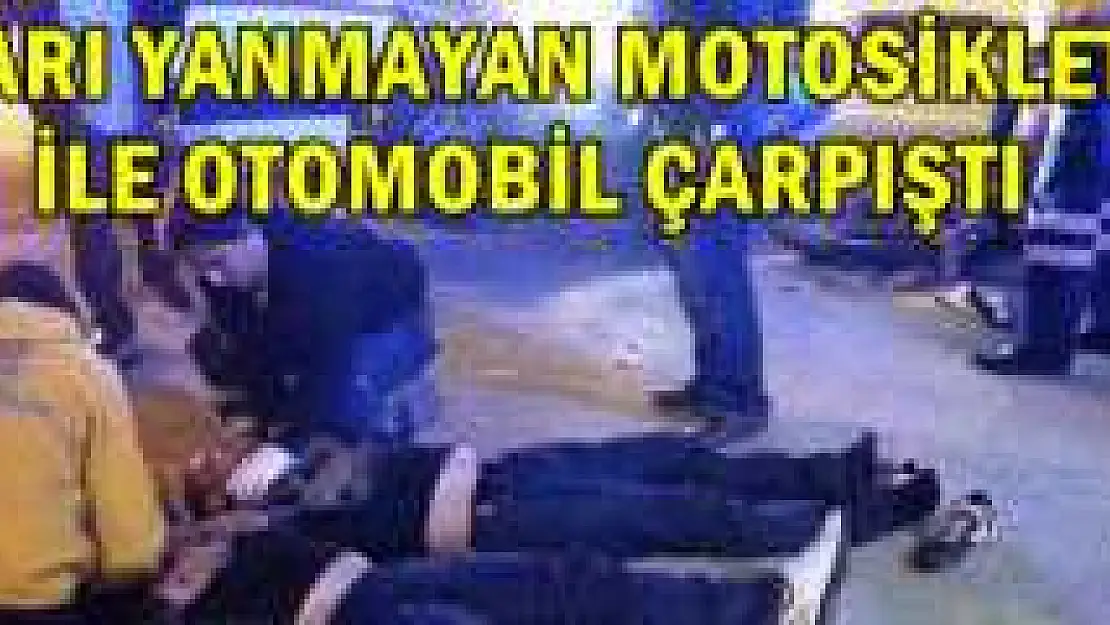 Motosiklet Otomobille Çarpıştı:2 Yaralı