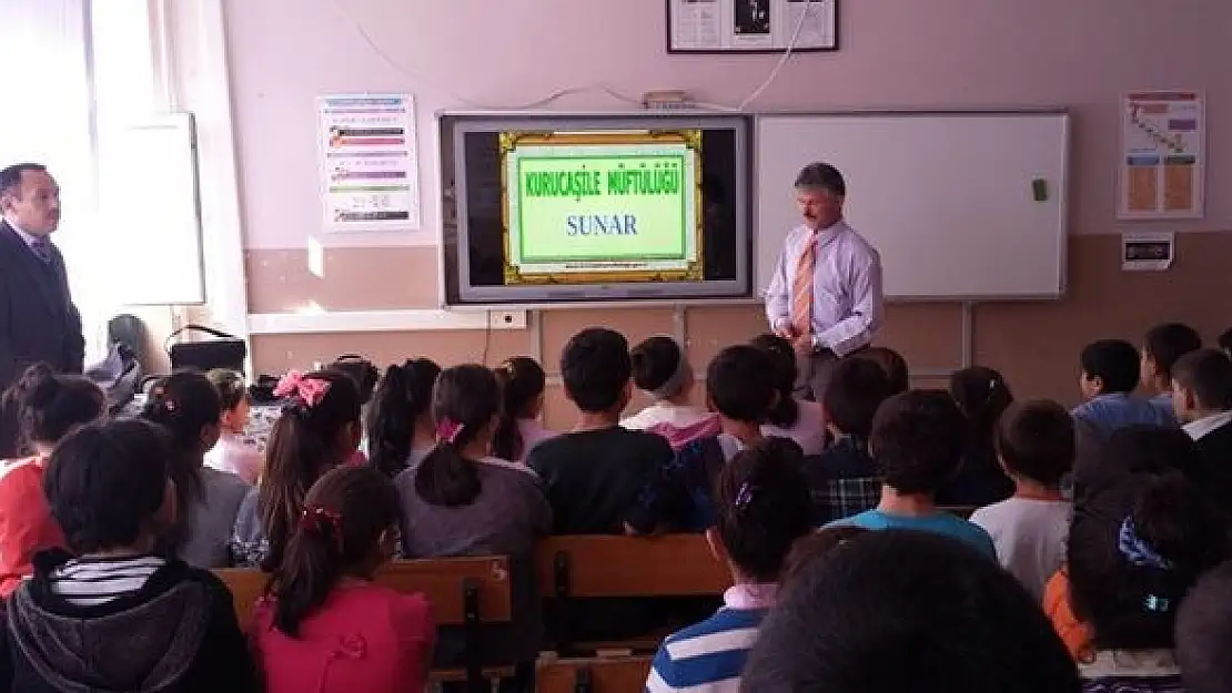 Müftü öğrencilere zararlı alışkanlıkları anlattı
