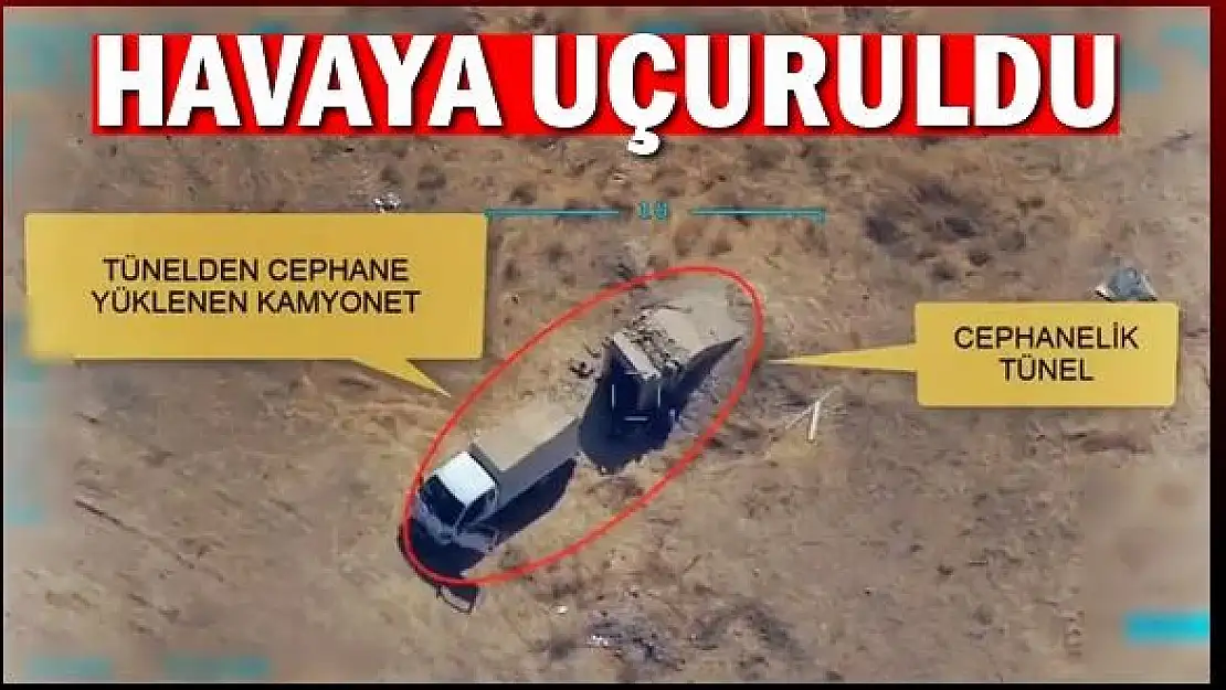 Mühimmat tüneli böyle imha edildi