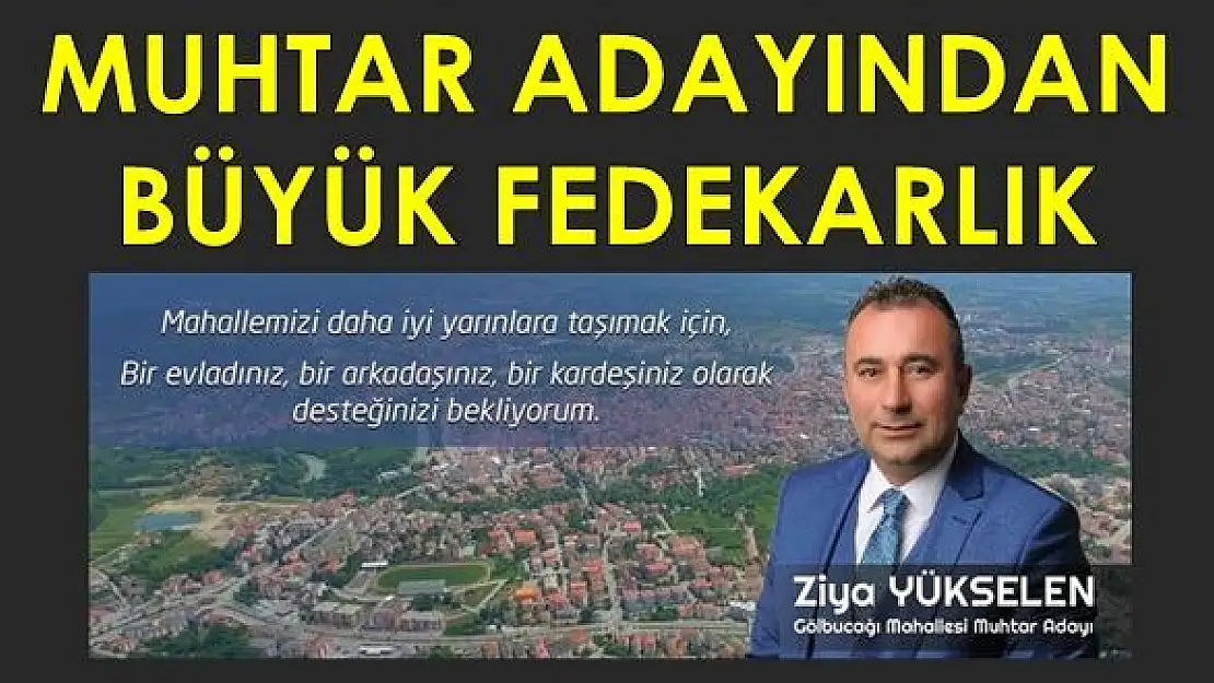 Muhtar maaşımı mahallemiz için kullanacağım
