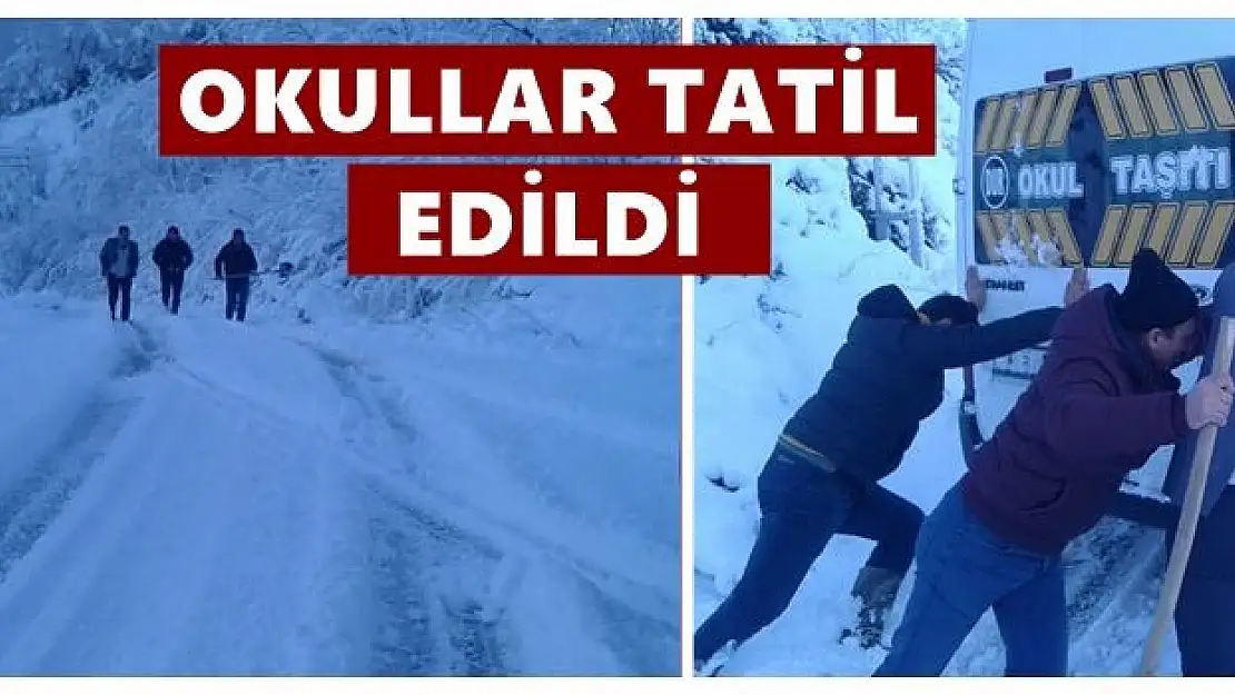 O ilçemizde okullar tatil edildi