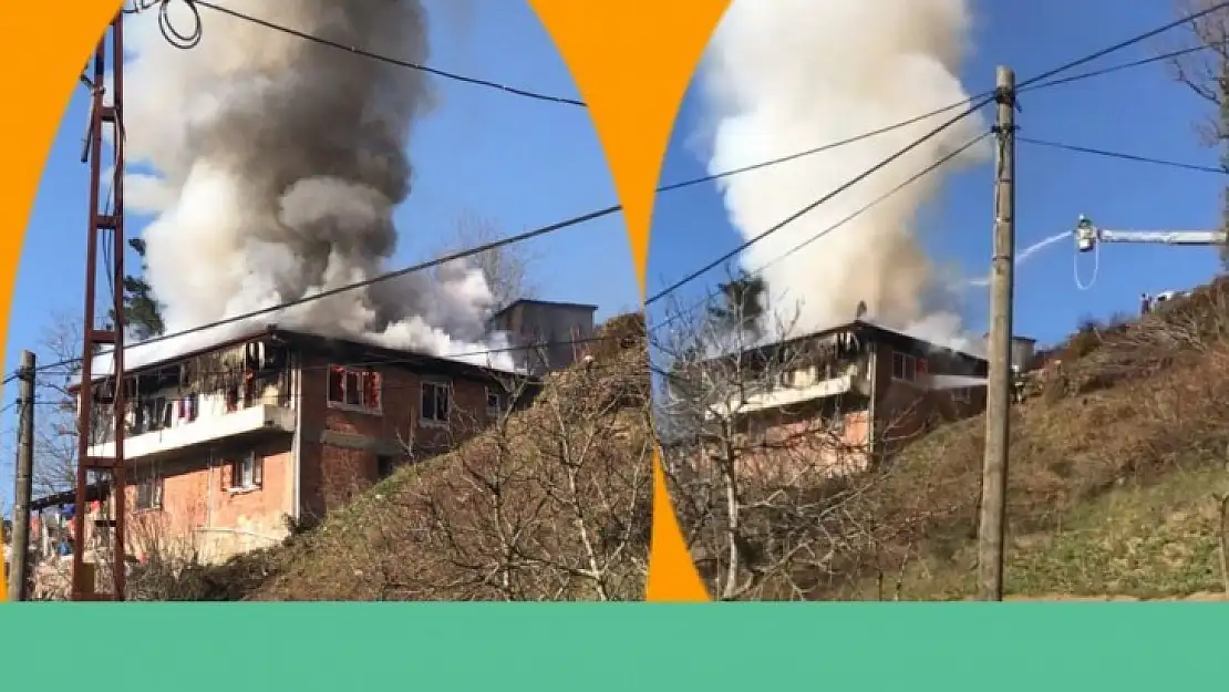 O köyden dumanlar yükseldi