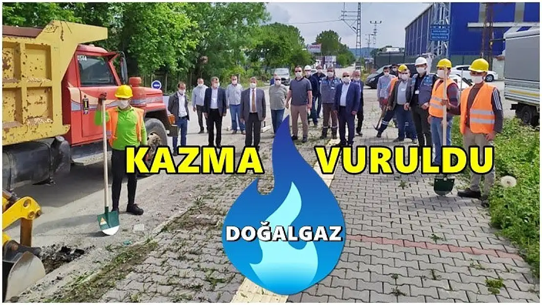 O mahallede doğalgaz için kazma vuruldu