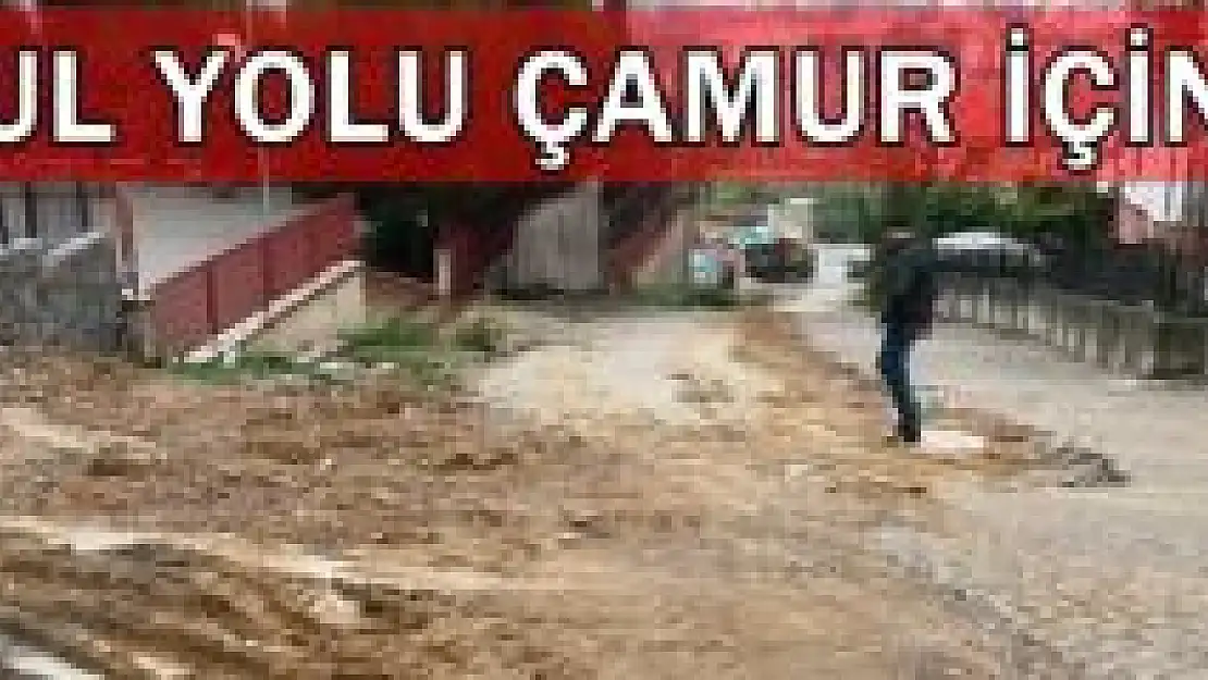 Öğrenciler  yolun yapılmasını istiyor