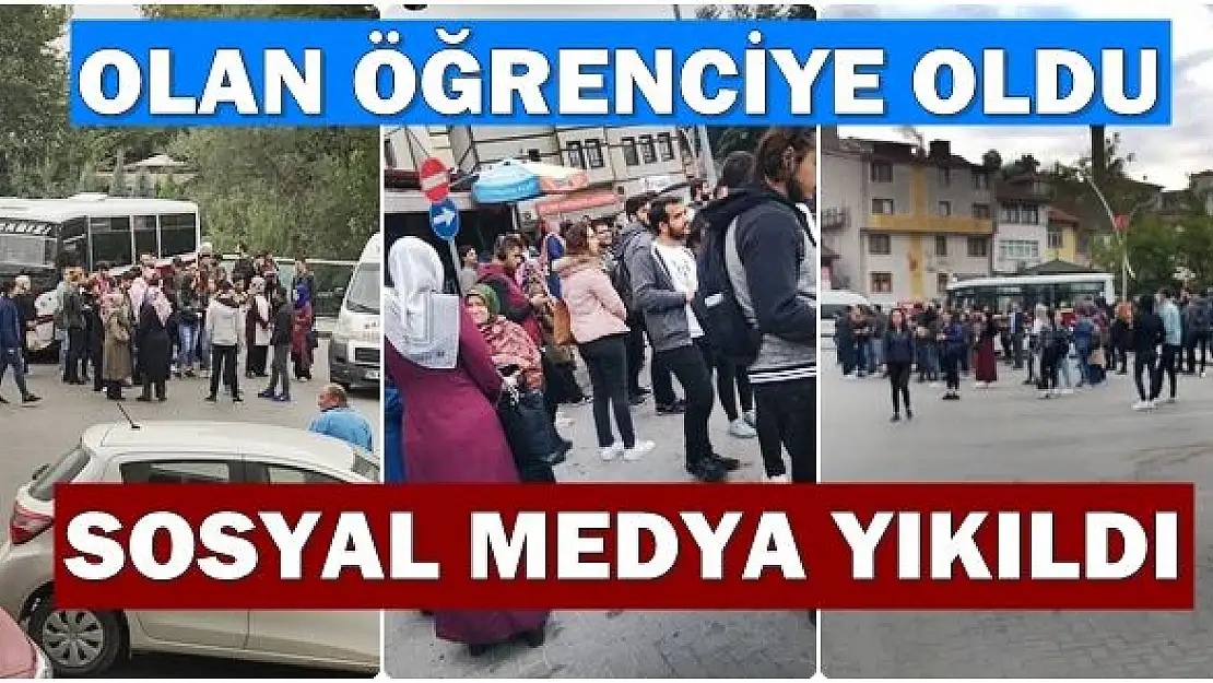 Öğrenciler servis sorununa büyük tepki gösterdi