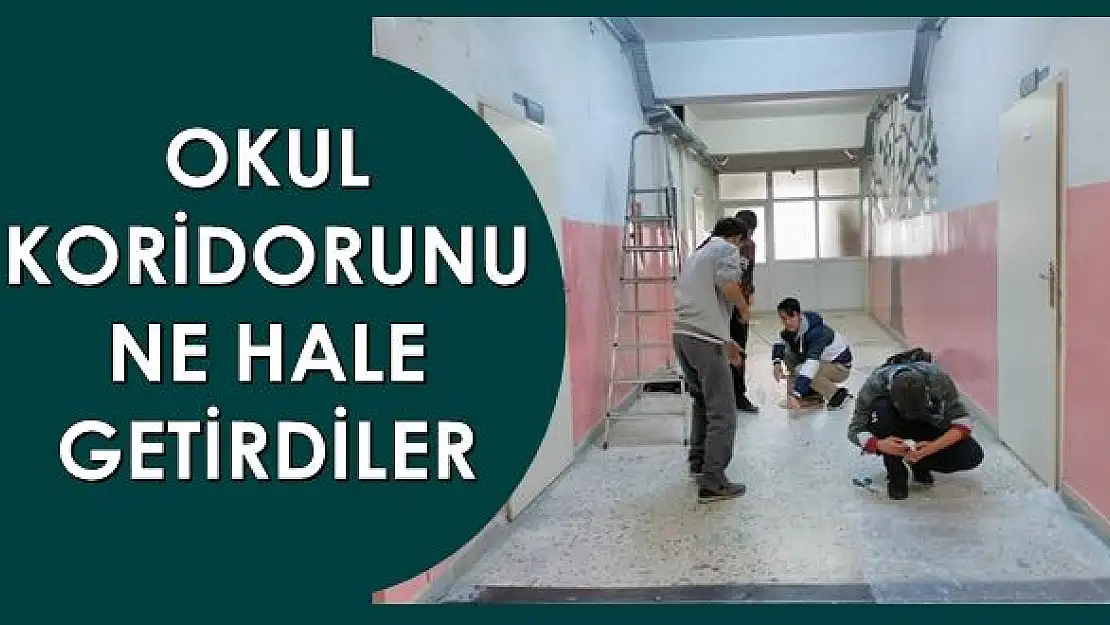 Okul koridorunu bakın ne hale getirdiler
