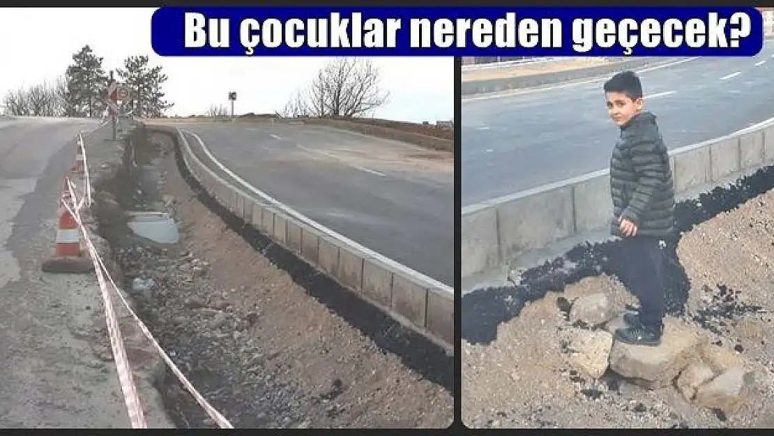 Okul yolunda büyük engel