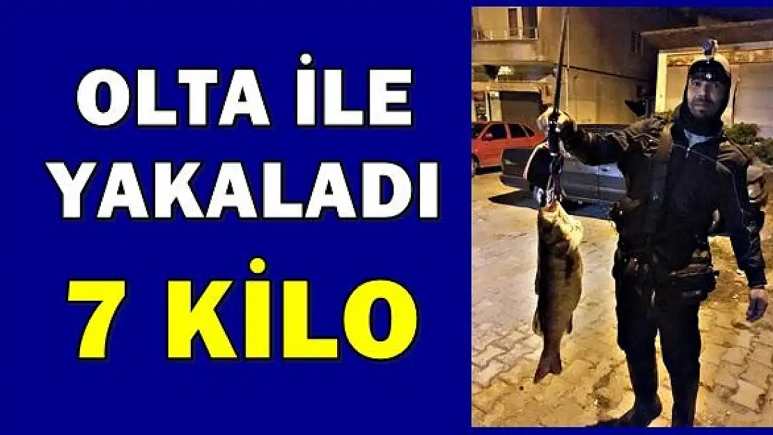 Olta ile 7 Kiloluk Levrek Yakaladı