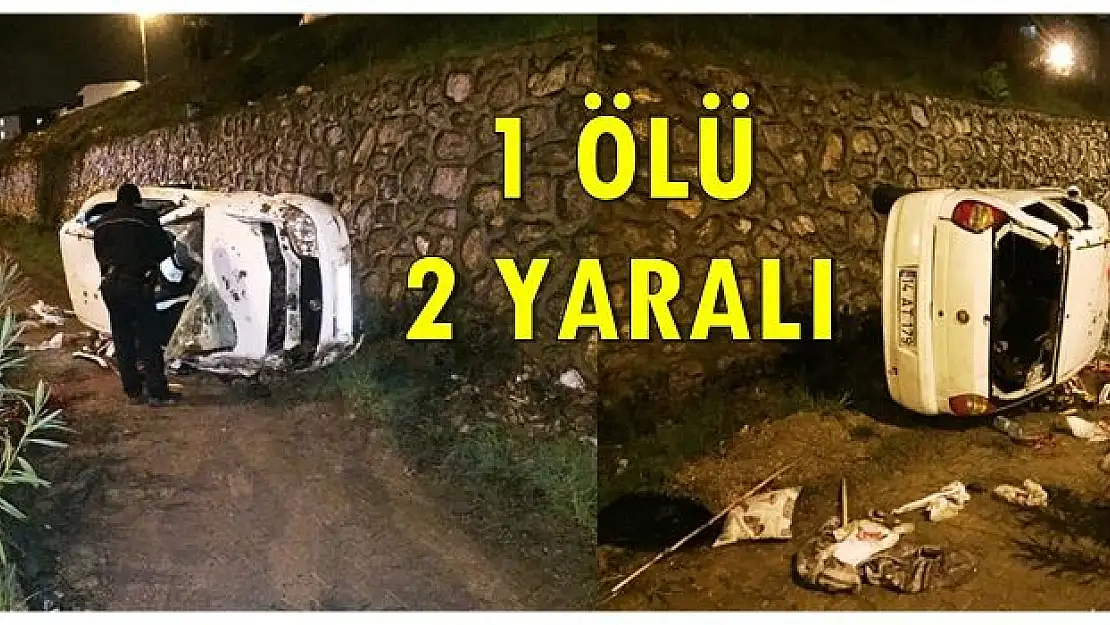 Otomobil alt yola devrildi, 1 ölü 2 yaralı