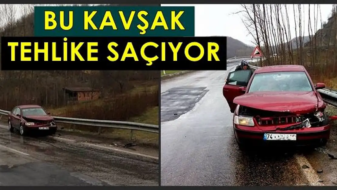 Otomobil bariyerlere çarptı