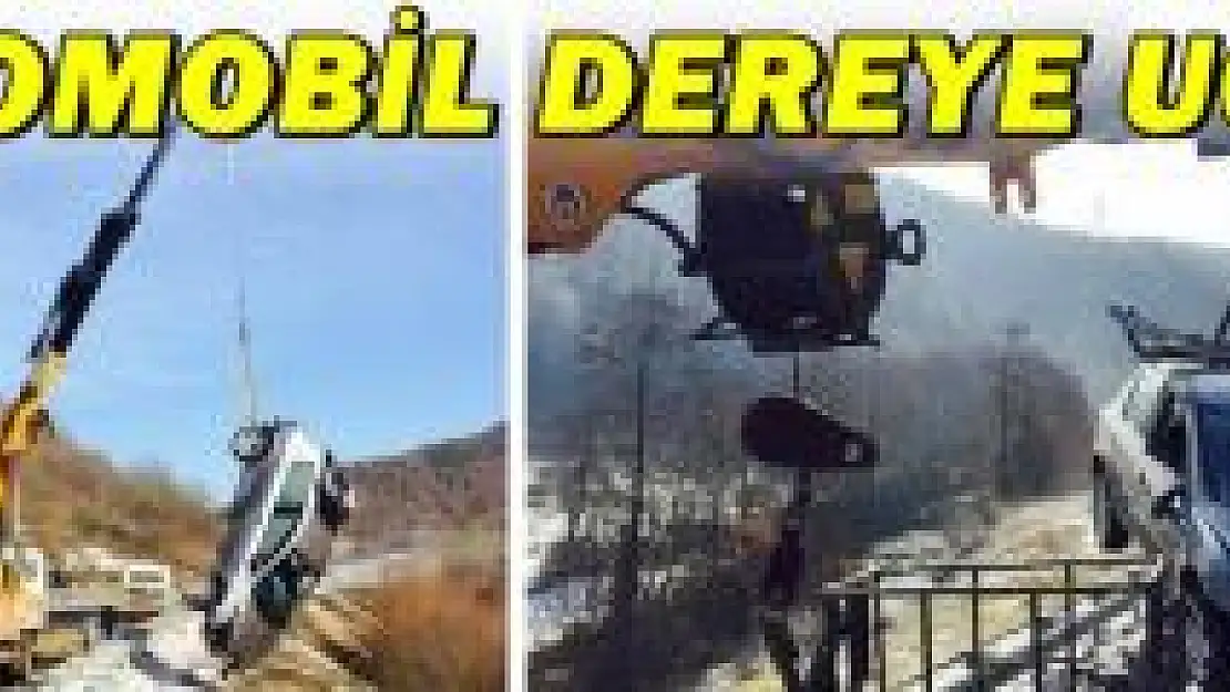 Otomobil dereye uçtu: 1 yaralı