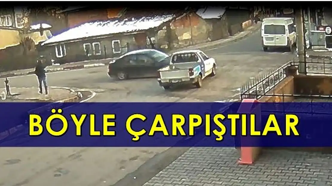 Otomobil İle Pikap böyle çarpıştı