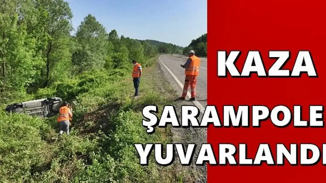 Otomobil Şarampole yuvarlandı!