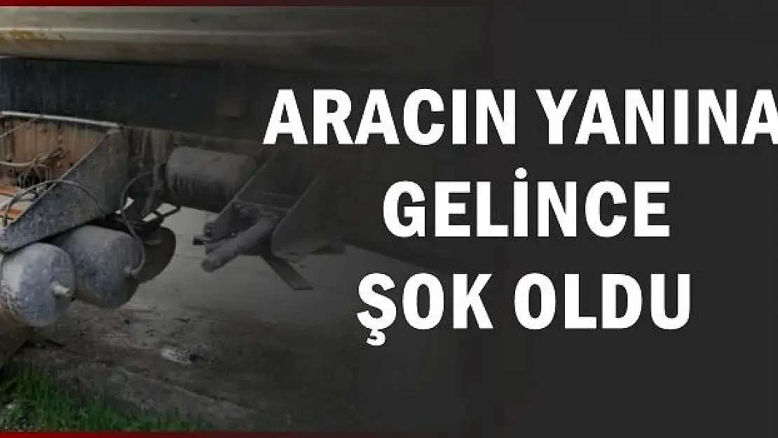 Park halindeki kamyonun başına gelen