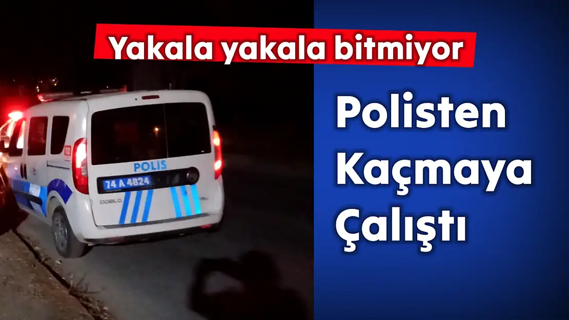 Polisi görünce kaçmaya çalıştı