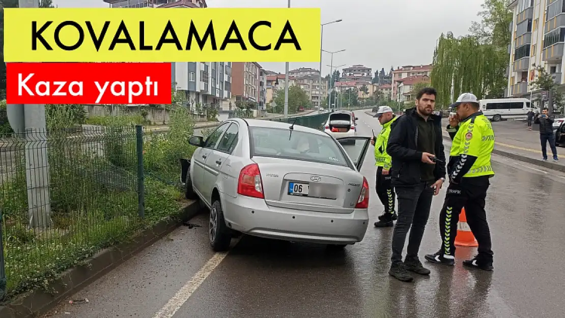 Polisten kaçan araç kaza yaptı