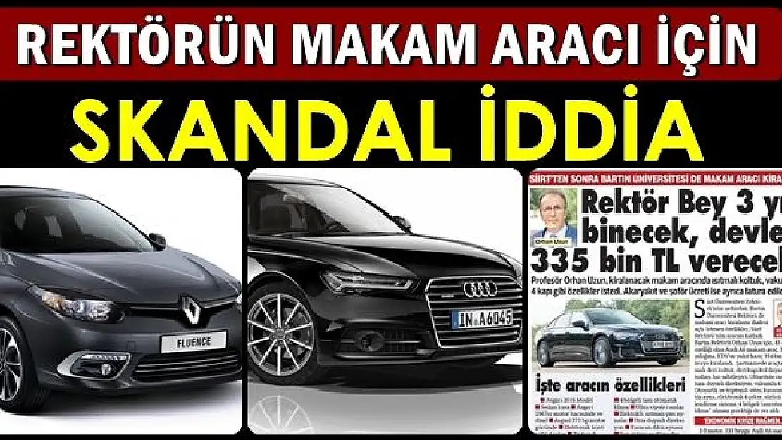 Rektör yine makam aracı ile gündemde