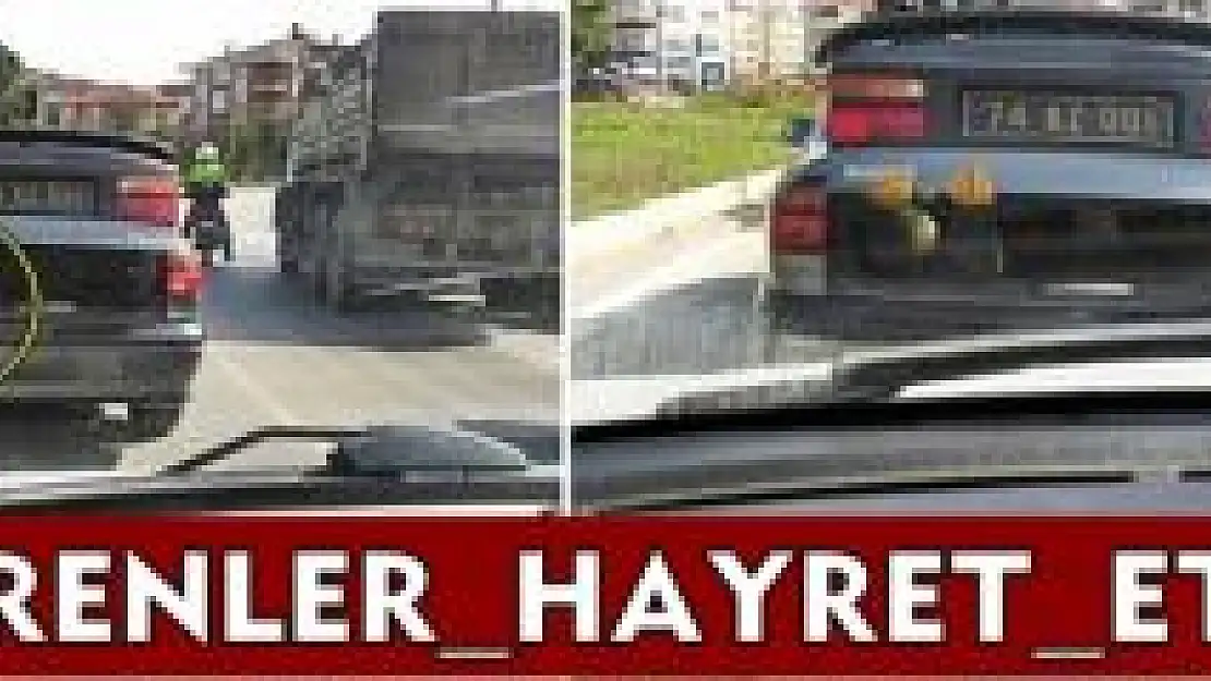 Resmi Otomobil bagajında tehlikeli yolculuk