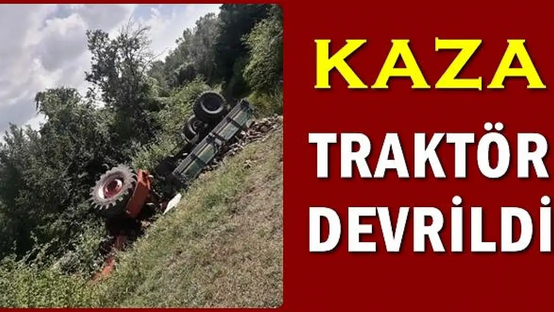 Römork Takılı Traktör Devrildi