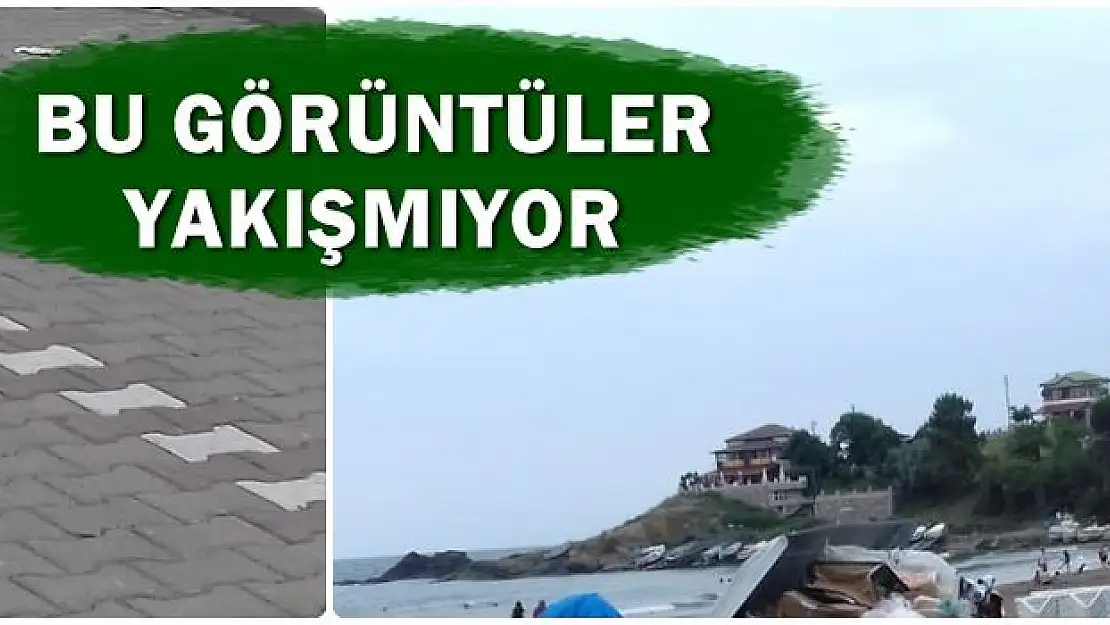 Sahil kenarında istenmeyen görüntüler