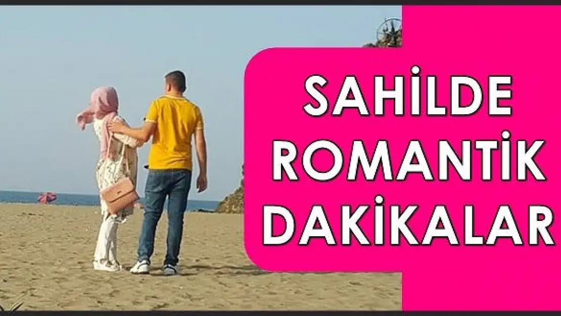 Sahilde romantik dakikalar