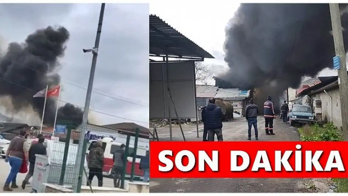 Sanayi sitesinde yangın çıktı