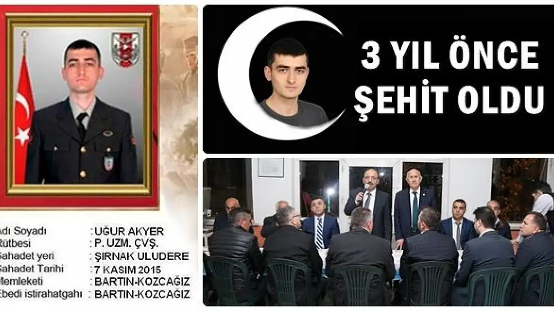 Şehidimiz Uğur AKYER İçin Mevlid-i Şerif Okutuldu