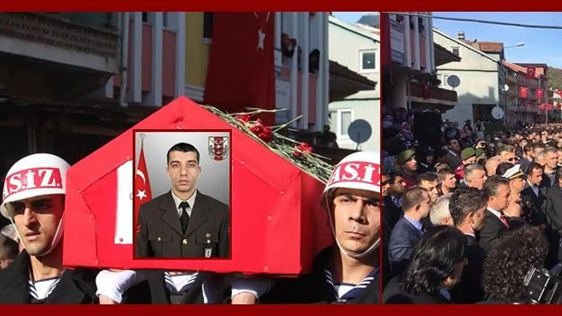 Şehit Gökhan Kurak'ı mahşeri kalabalık uğurladı