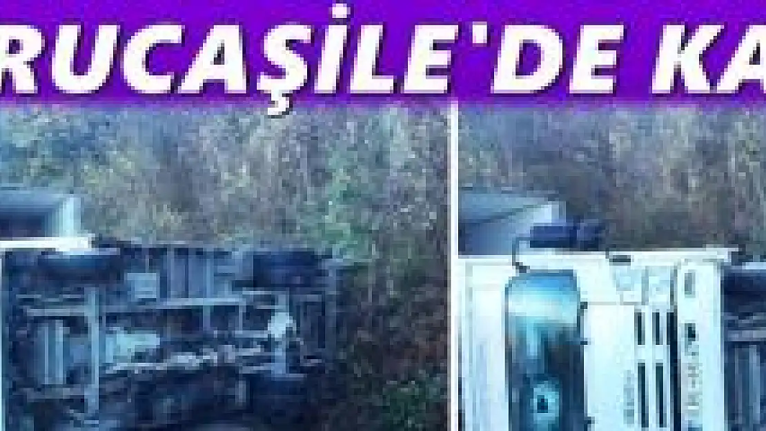 Şeker yüklü Kamyon Devrildi