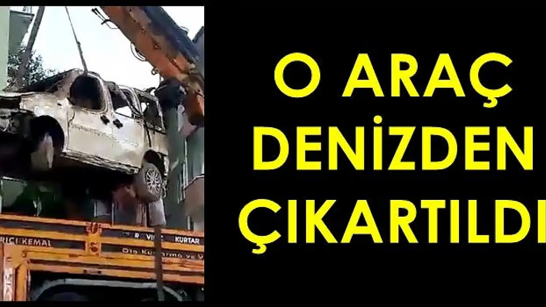 Selde denize sürüklenen araç bulundu